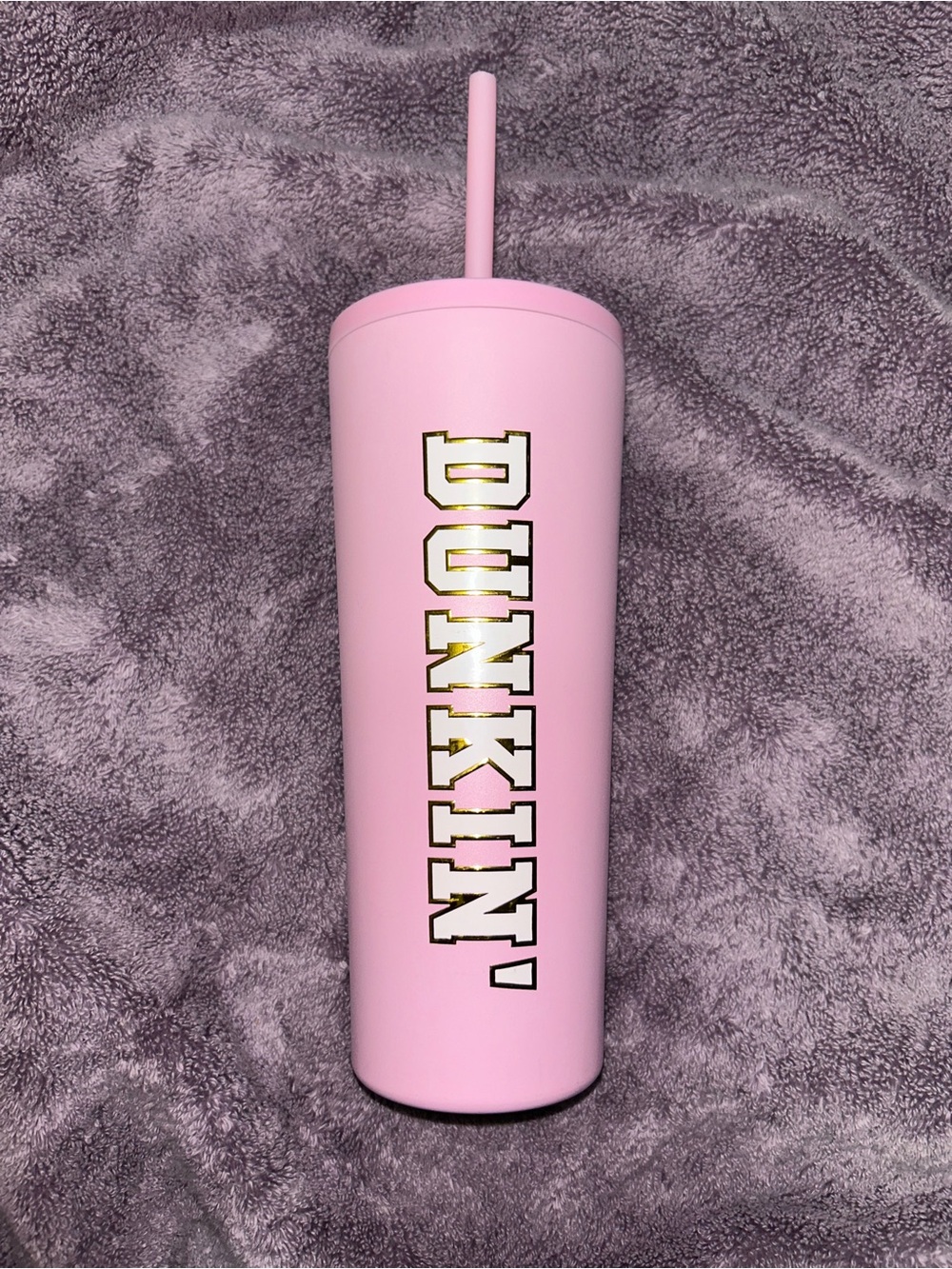 Pink DUNKIN' X Stoney Clover LN. Stainless Tumbler with Straw